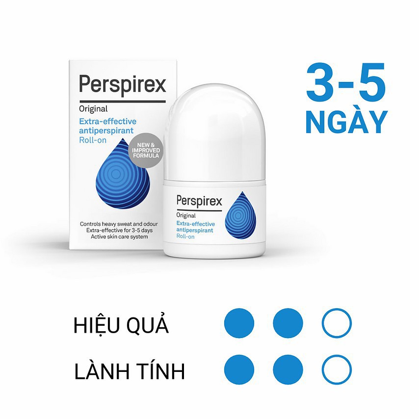 Lăn Khử Mùi Perspirex Roll-On 20ml Giúp Khử Mùi Và Ngăn Tiết Mồ Hôi Hiệu Quả