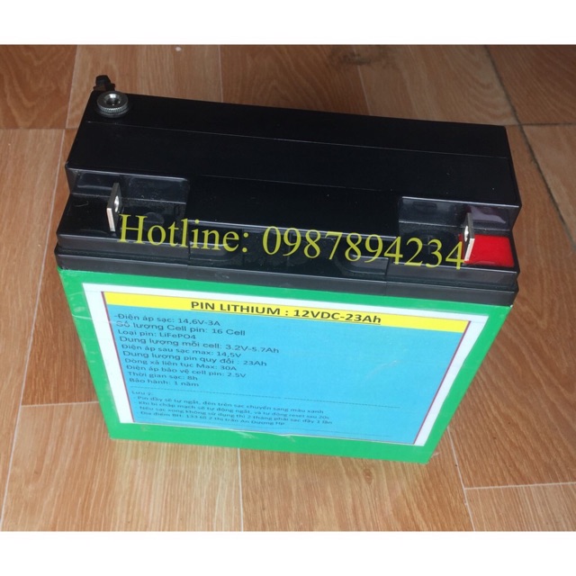 Pin Lithium 12VDC 16Ah-24Ah-30Ah  chống nước
