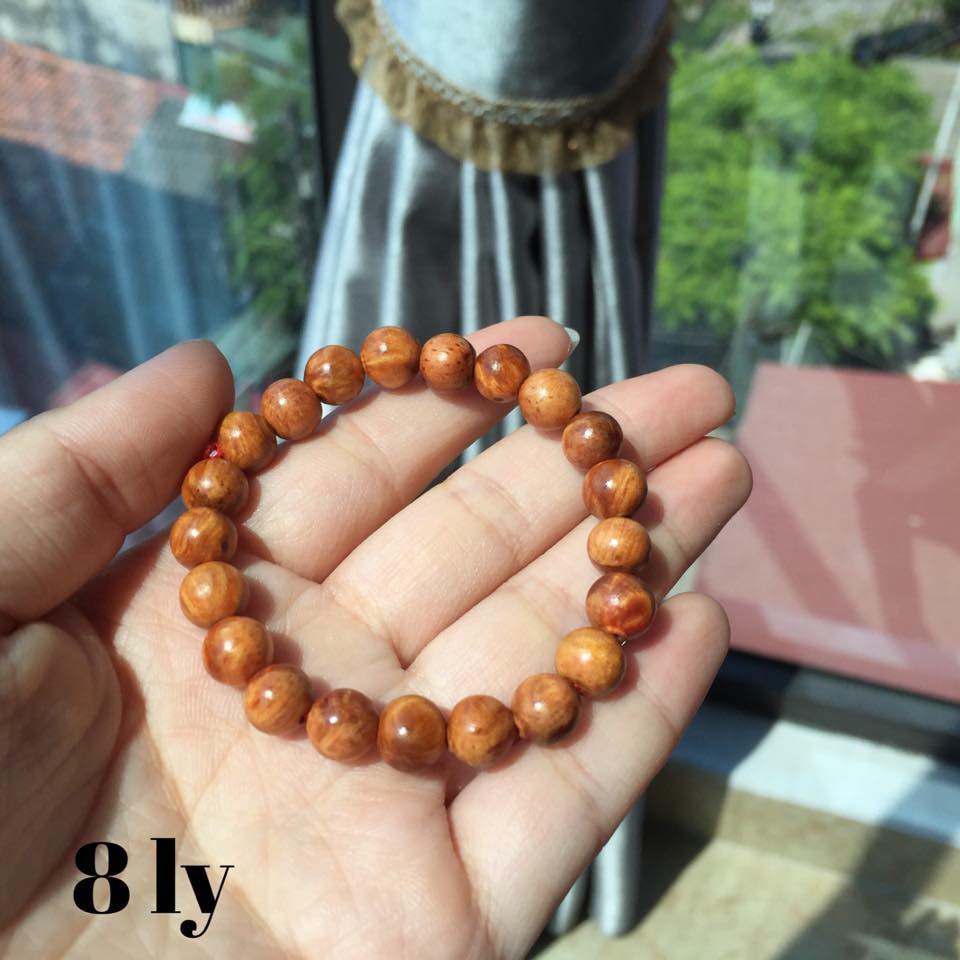Vòng tay gỗ nu huyết long 8mm - vòng tay phong thủy nữ -dung392