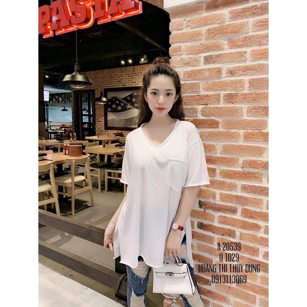 ÁO CỔ TIM FORM RỘNG CÓ TÚI COTTON | BigBuy360 - bigbuy360.vn