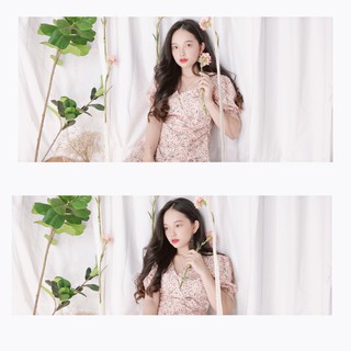 Đầm hoa đắp chéo bèo chân