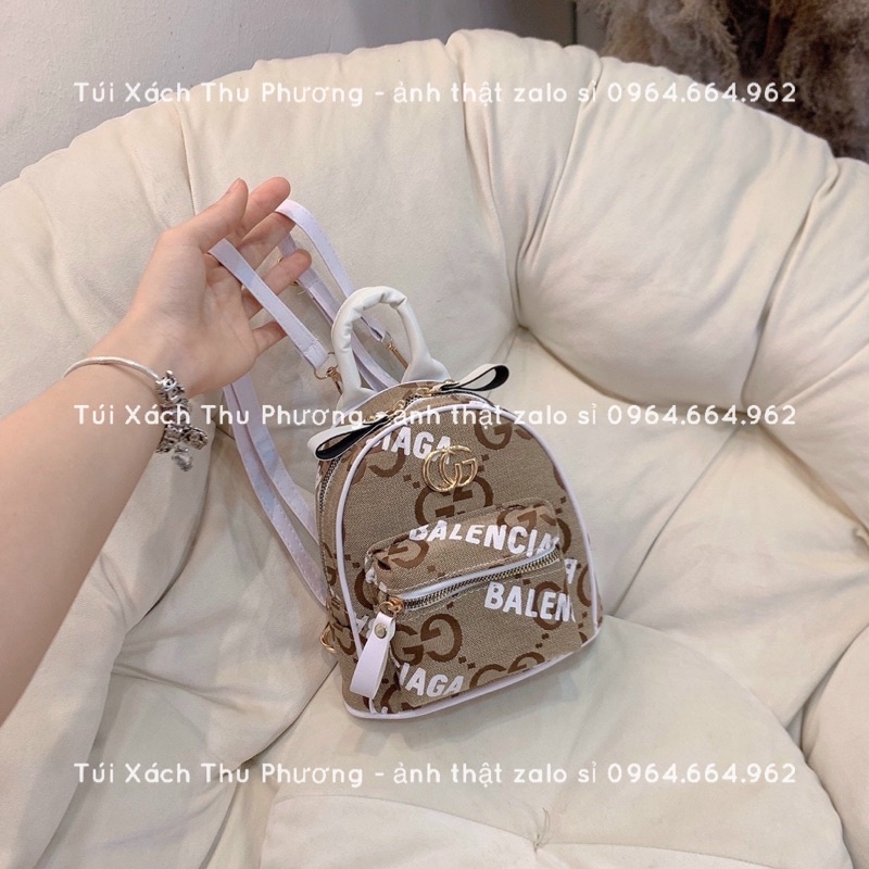 Balo mini nữ, balo in chữ size 19 siêu xinh phong cách hàn quốc nhẹ nhàng (ảnh thật shop chụp)