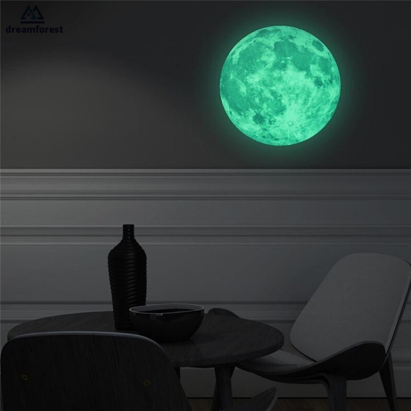 Miếng Dán Tường Dạ Quang Hình Mặt Trăng 3d 12cm/20cm | BigBuy360 - bigbuy360.vn