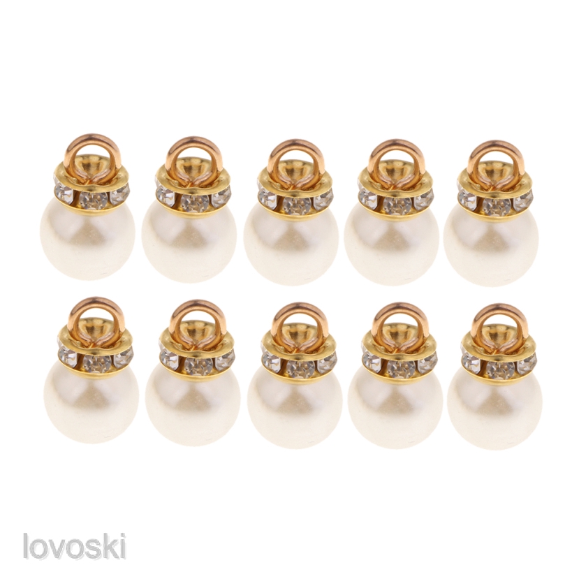 Set 10 mặt dây đính ngọc trai nhân tạo