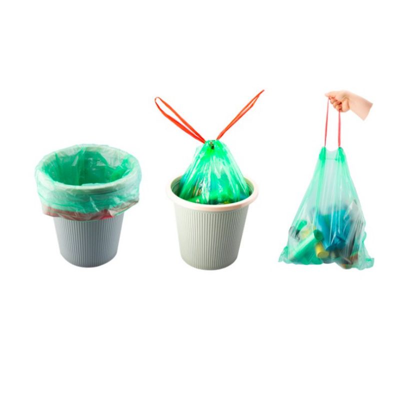 Túi Đựng Rác Tự Phân Hủy Có Dây Rút 45x50 cm 15 túi/cuộn
