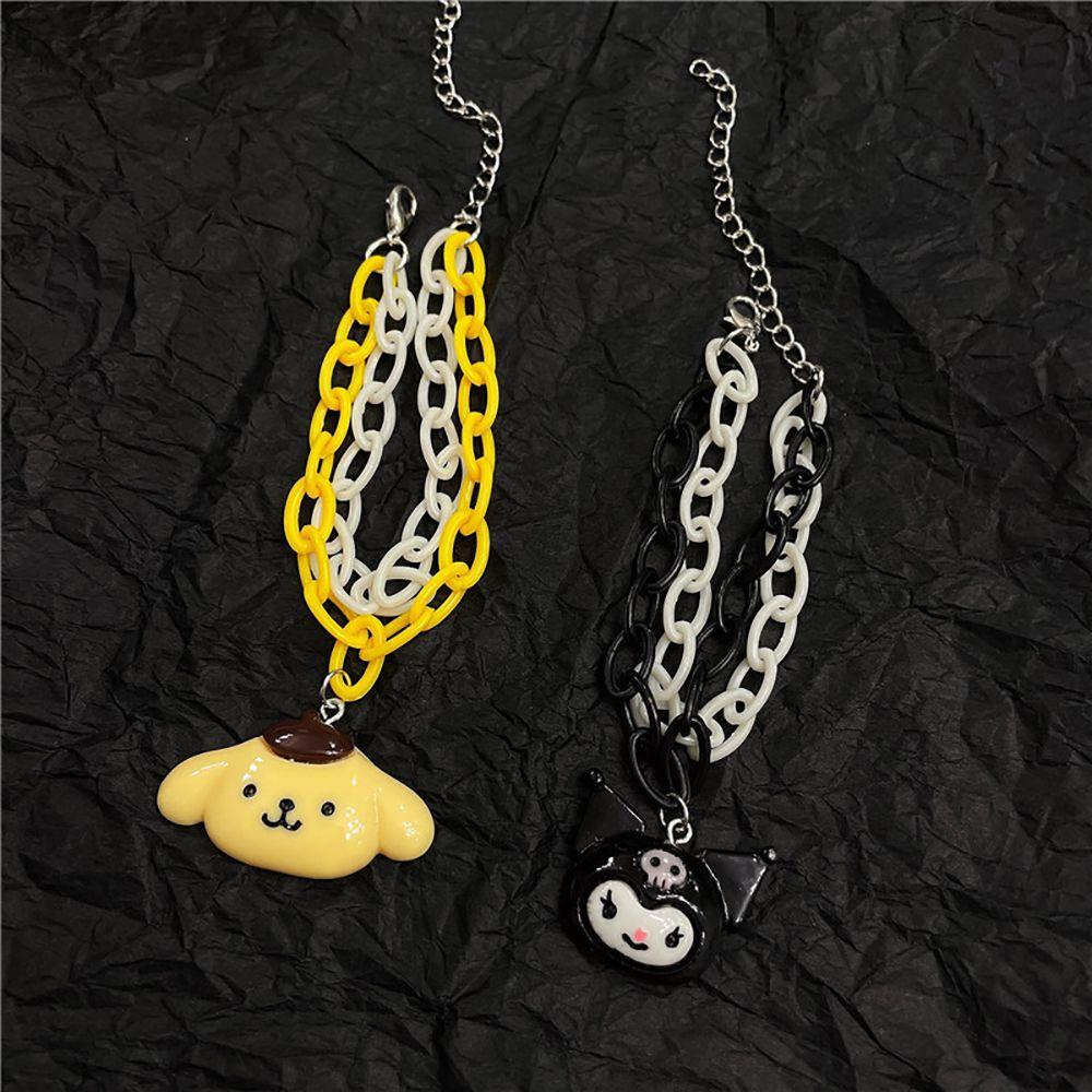 Vòng Tay Resin Màu Kẹo Ngọt Họa Tiết Hoạt Hình Phong Cách Harajuku Cho Nữ