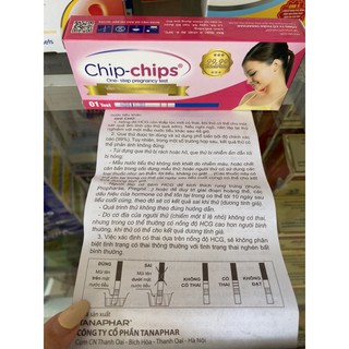 [CHÍNH HÃNG] QUE THỬ THAI CHIP CHIPS 2 VẠCH ĐỘ CHÍNH XÁC CAO
