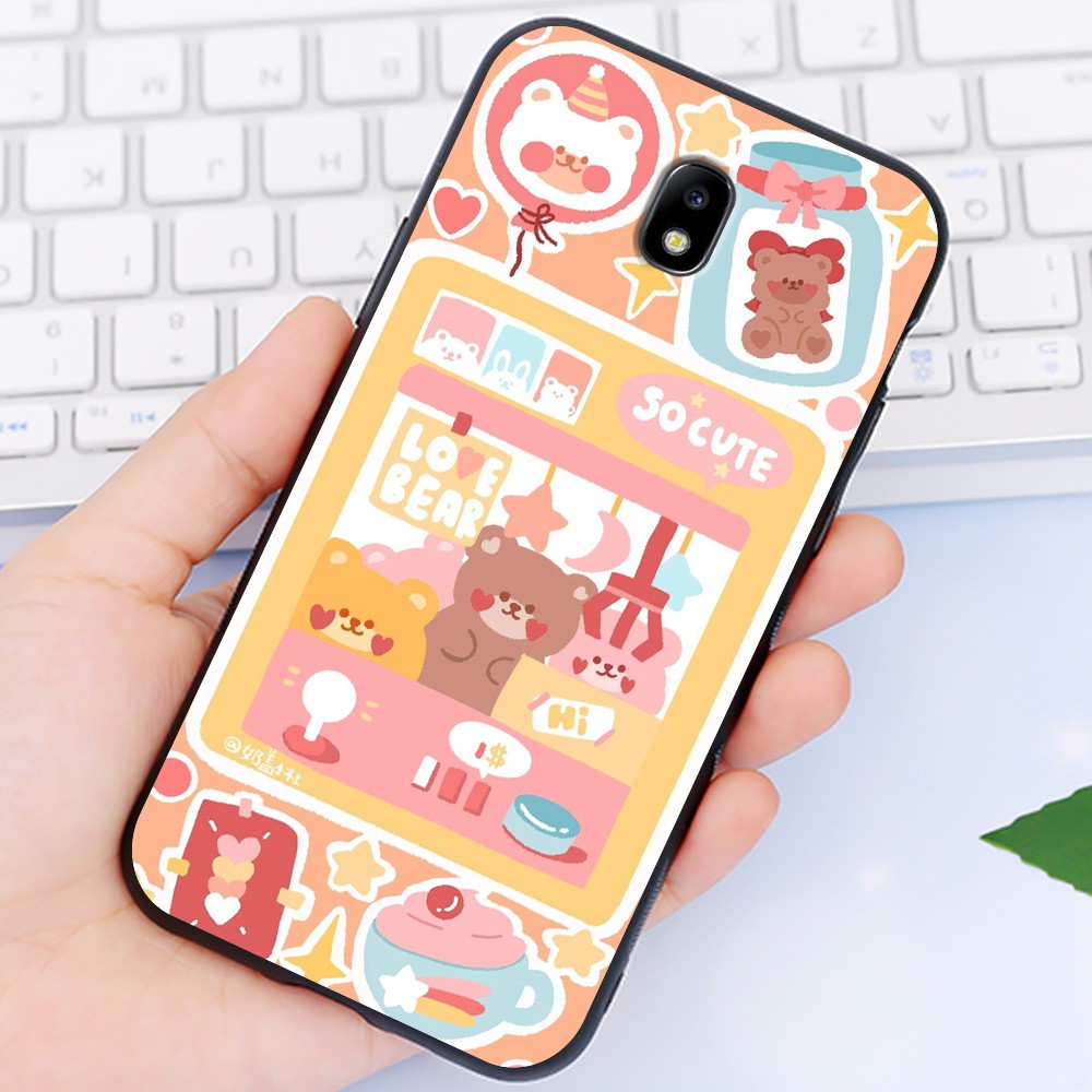 Ốp Samsung 😍 Ốp lưng Samsung J3 Pro J5 Pro J7 Pro Cute Bear nhựa cao cấp viền silicon