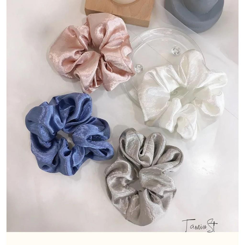 Scrunchies - Cột tóc scrunchie vải nhung lụa