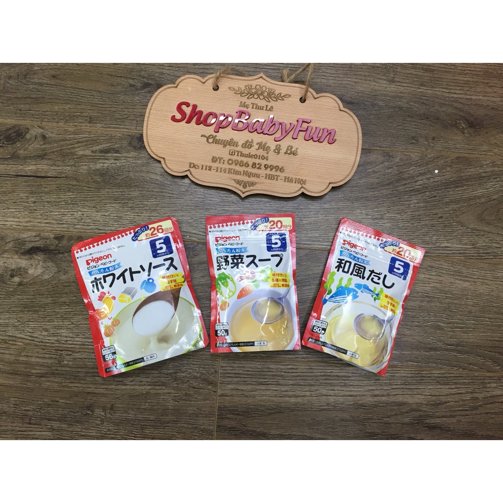 Bột dashi Pigeon cho bé từ 5 tháng trở lên