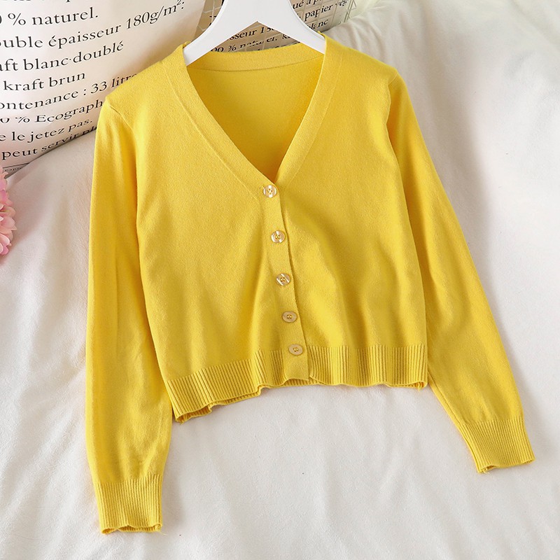 NUZIRO  Áo khoác cardigan dệt kim thiết kế đơn giản thời trang xinh xắn cho nữ