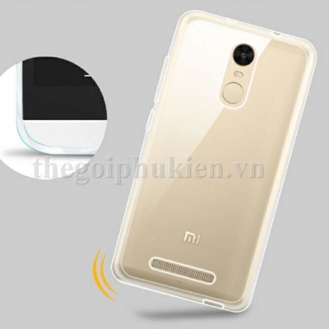 Ốp lưng xiaomi redmi note 3 silicon dẻo trong suốt siêu mỏng 0.5mm