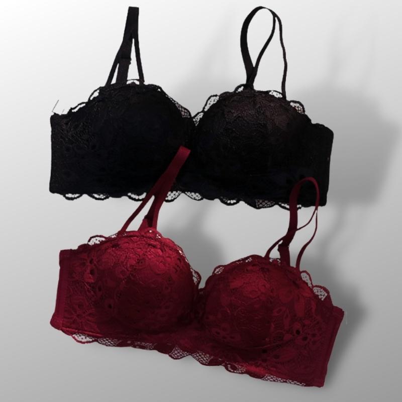 Áo Lót Nữ 2 Dây Nâng Ngực AN Ren Tạo Khe Ngực FL16