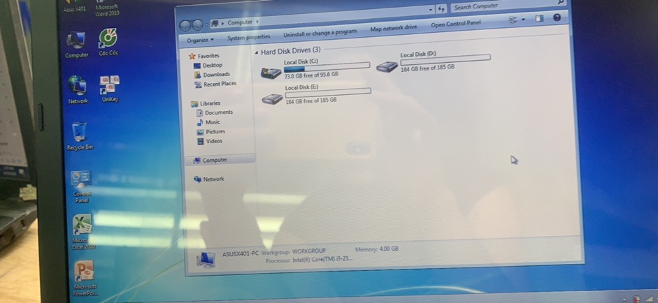 Laptop Asus văn phòng X401c core i3 ram 4gb hdd 500gb màn 14 siêu mỏng . Tặng phụ kiện | BigBuy360 - bigbuy360.vn