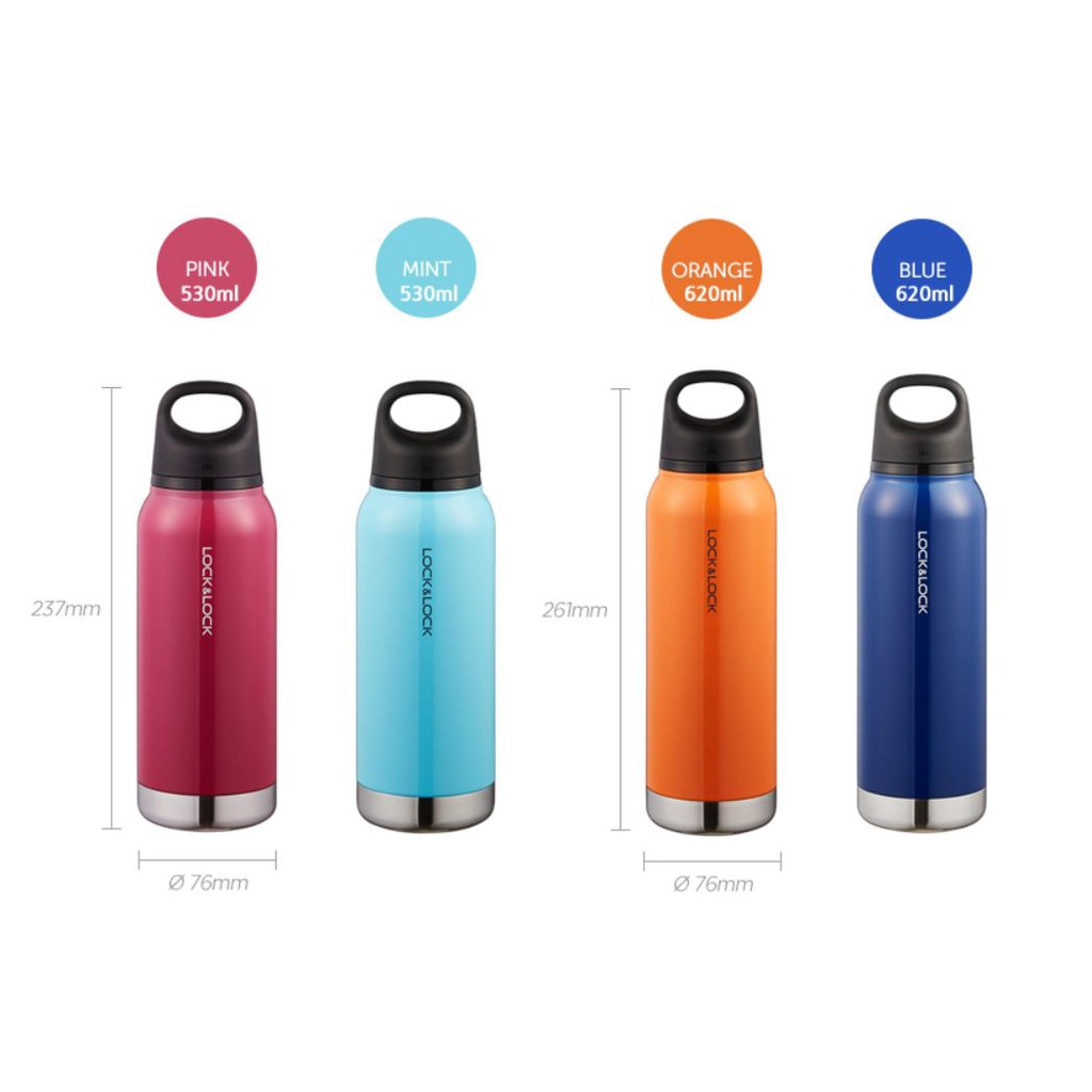 Bình Giữ Nhiệt Bằng Thép Không Gỉ Lock&amp;Lock Loop Tumbler LHC4154 (620ml) - giadungmall