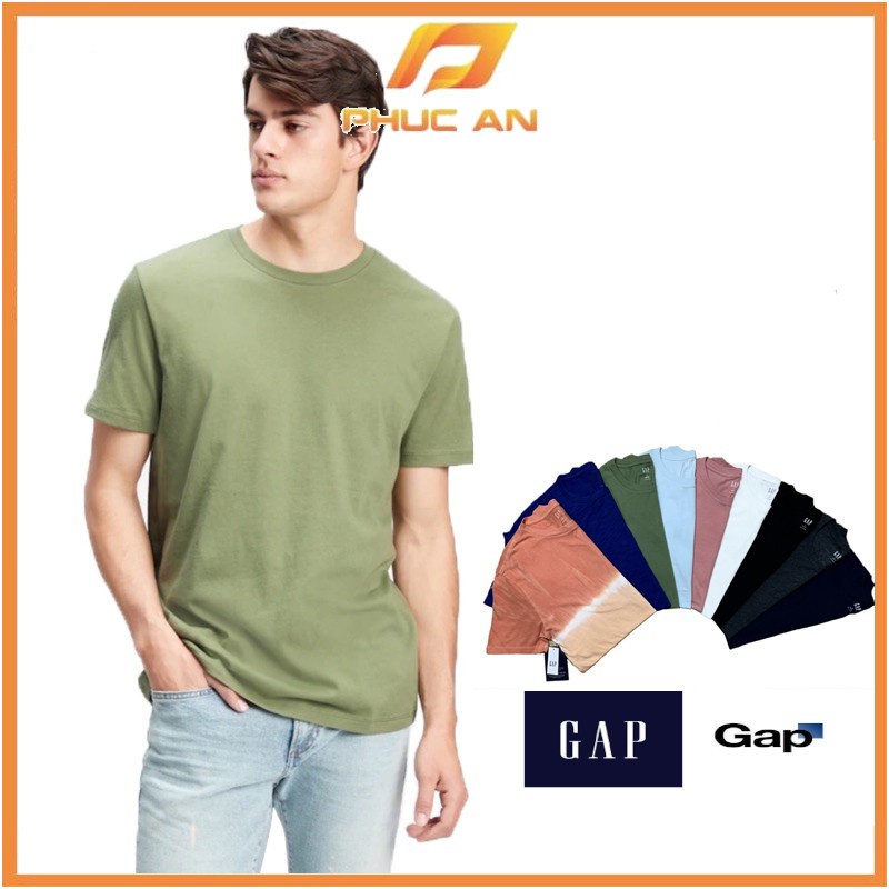 Áo phông nam GAP xuất Âu hàng xuất dư xịn cổ tròn, cổ tim - Thể thao Phúc An *