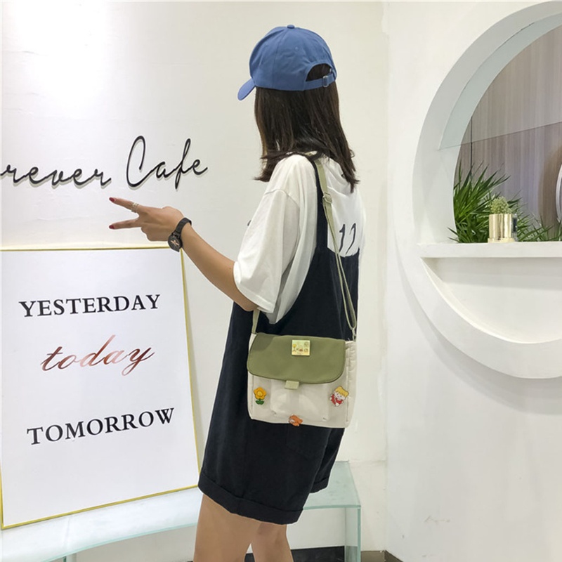 Túi Xách Mua Sắm Vải Canvas In Họa Tiết Xinh Xắn Cho Nữ