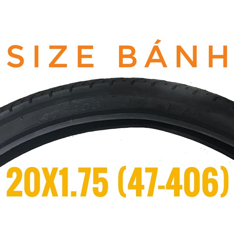 Lốp vỏ xe đạp điện Kenda (47-406) 20X1.75, chuyên dành cho các dòng xe đạp điện, sản xuất tại Đài Loan