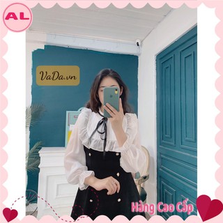 Đầm tiểu thư tay dài xinh yêu đi tiệc cưới, đi cà phê đi chơi siêu dễ thương sang trọng - Thời Trang - V3