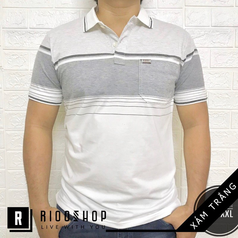 ÁO Phông Cổ Bẻ Có Túi Trung Niên BIG SIZE 90KG l Áo Phông Nam Chất Liệu Co Giãn Thấm Hút Mồ Hôi, Mặc Vô Cùng Thoải Mái