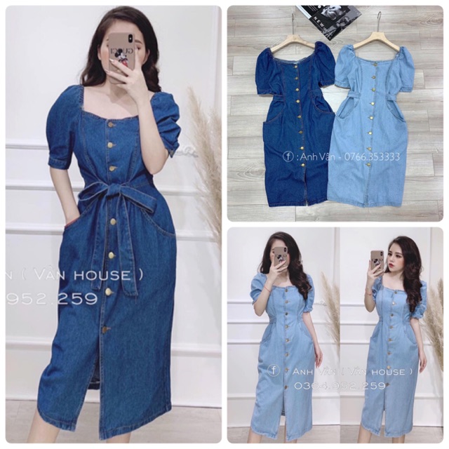 ĐẦM JEANS CỔ U