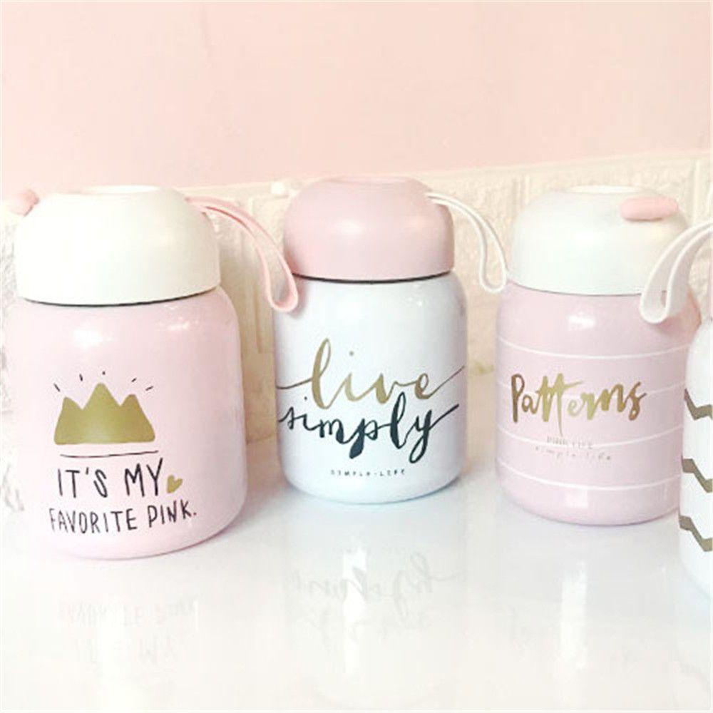 PISTA Bình Nước Giữ Nhiệt Mini 220ML Với Họa Tiết Hoạt Hình Xinh Xắn