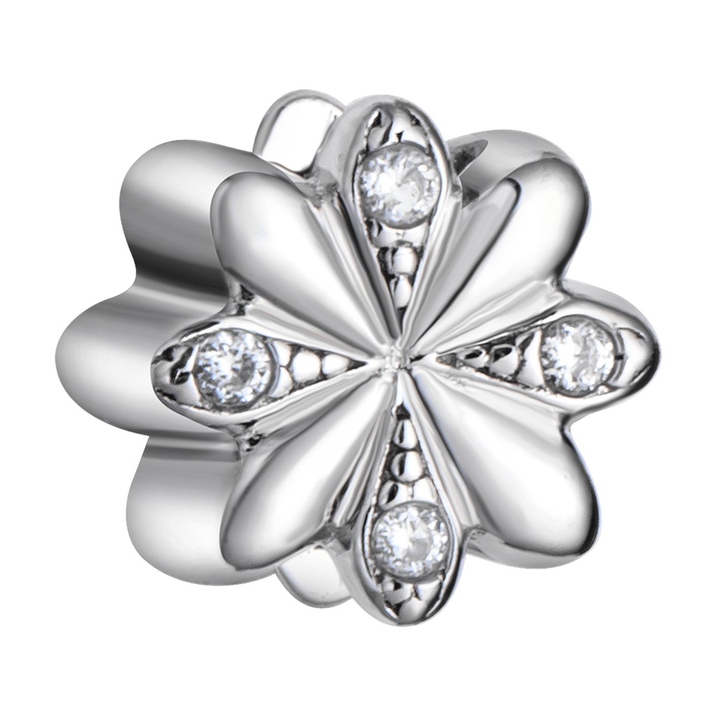 Hạt charm xỏ DIY PNJSilver hình cánh hoa 00XMW060021