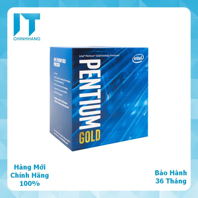 Bộ Vi Xử Lý CPU Intel Pentium Gold G6400 Full Box - Hàng Chính Hãng
