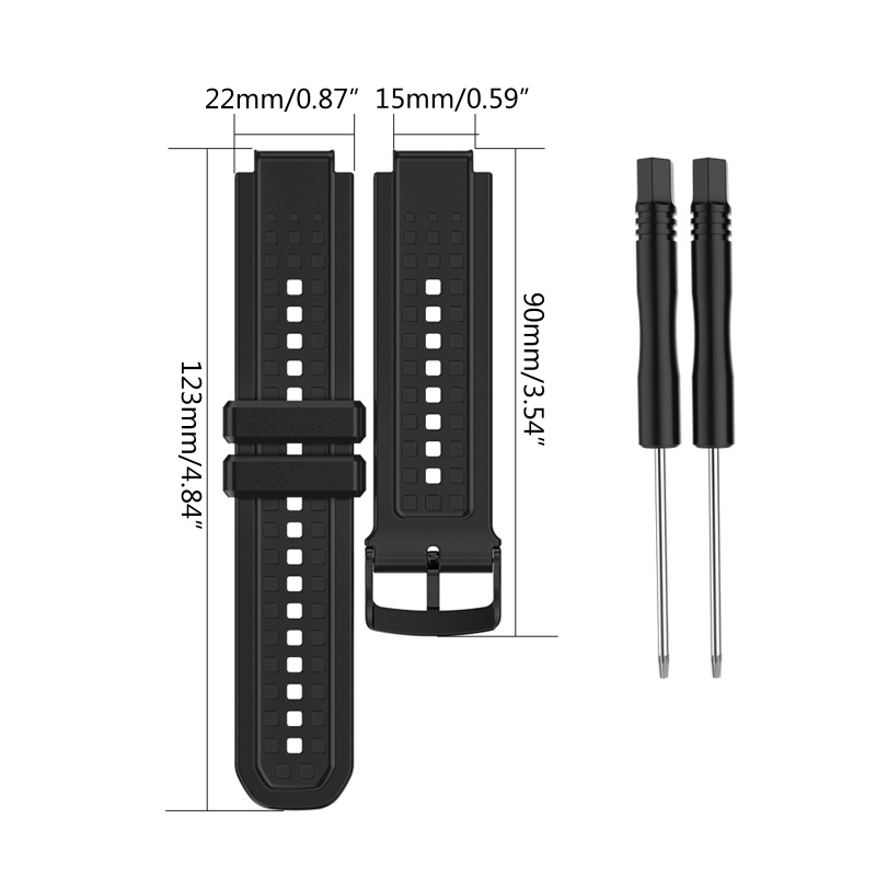 Dây Đeo Silicone Thay Thế Cho Đồng Hồ Garmin- Forerunner 25 Cỡ Lớn