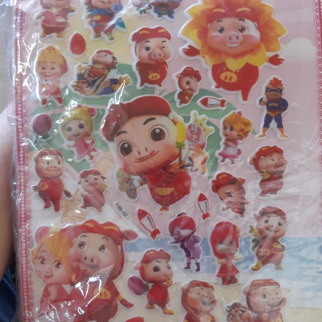 Sticker gián 3D kèm tranh vẽ