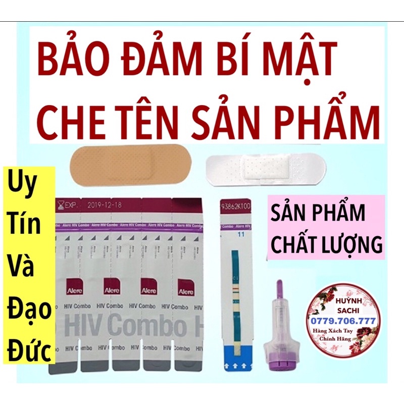 QUE TEST HIV ALERE COMBO, BỘ XÉT NGHIỆM HIV TẠI NHÀ 14 NGÀY