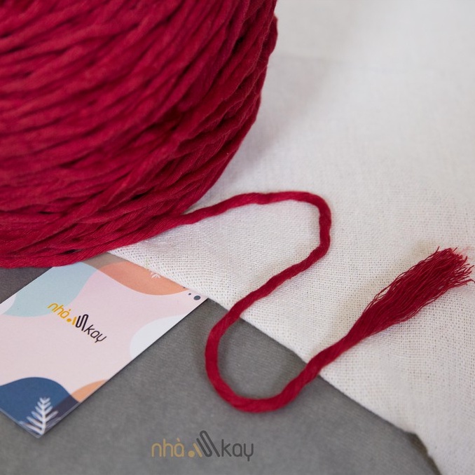 Dây Thừng Cotton 1 Xoắn  Màu Pastel