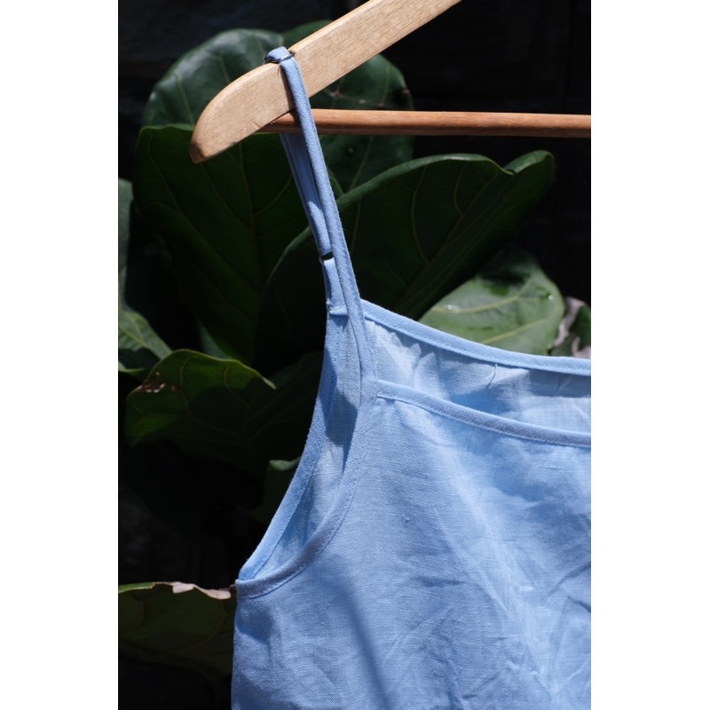 Đầm tầng 2 dây Linen By Dì Ghẻ