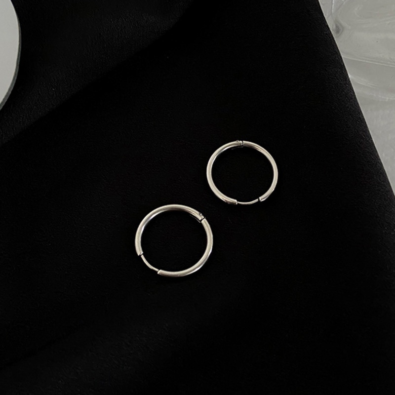 Bông Tai Dạng Vòng 19B245 Phong Cách Harajuku Đơn Giản Dễ Phối Đồ