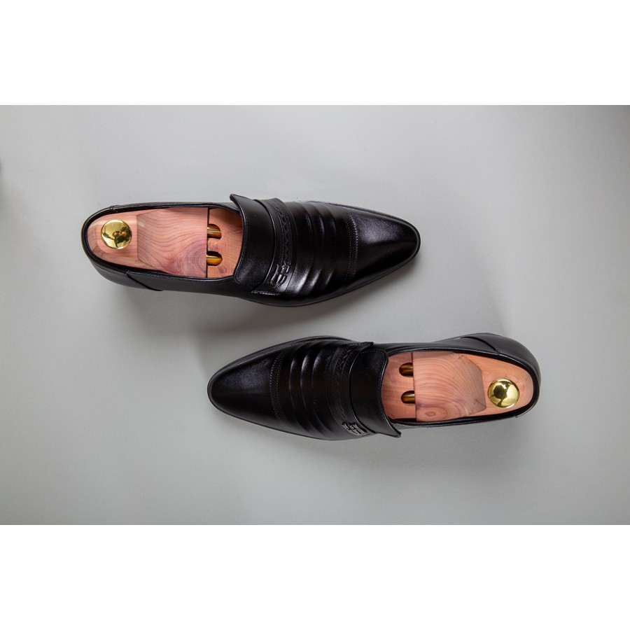 𝐓Ế𝐓 Giày lười da nam cao cấp Tino CS02 màu đen - giày da bò nam cao cấp