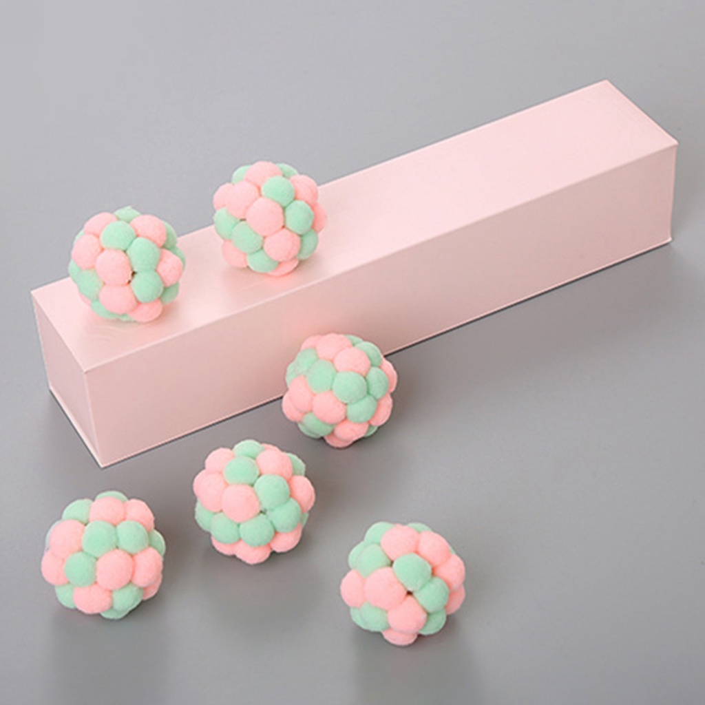 Bộ 6 Quả Bóng Lông Đồ Chơi Cho Mèo