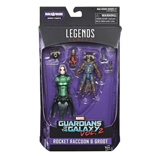 Mô hình Marvel Legends Rocket Raccoon và Groot