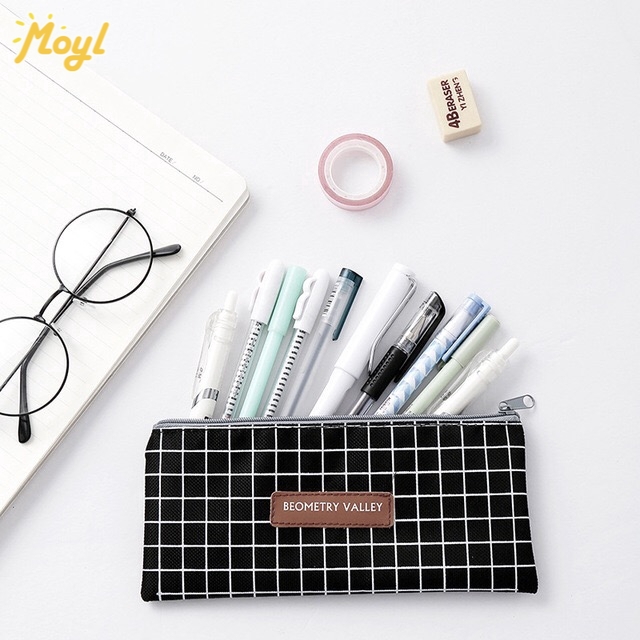 Bóp bút vải canvas thiết kế đáng yêu dễ thương dành cho học sinh