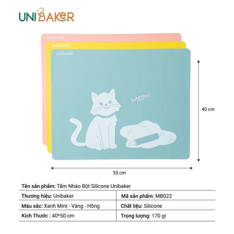 Tấm nhào bột silicon 50*40cm