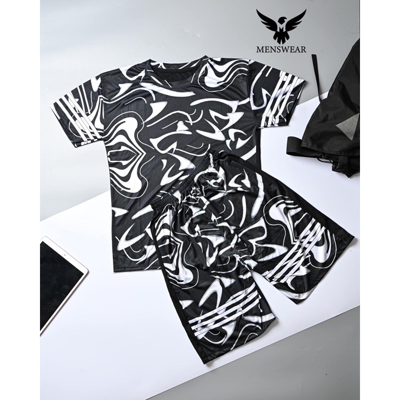 Bộ Thế Thao Nam, Bộ Quần Áo Thun Nam Cộc Tay In 3D chất liệu thun lạnh - BN177 | BigBuy360 - bigbuy360.vn