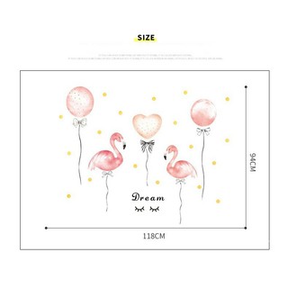 decal dán tường trang trí hồng hạc