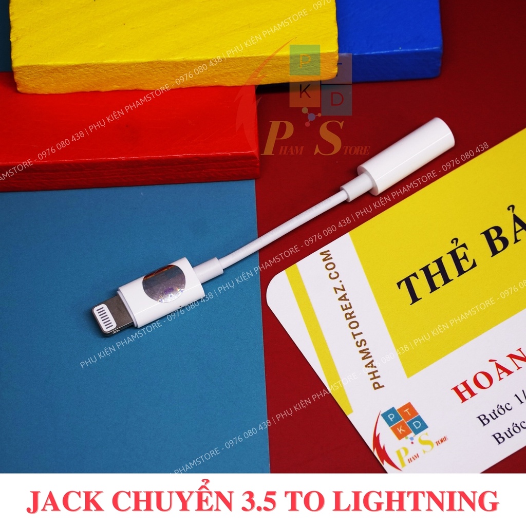 Jack Chuyển Lightning Sang 3.5 Zin Máy Cho IP | Bảo Hành 12 Tháng