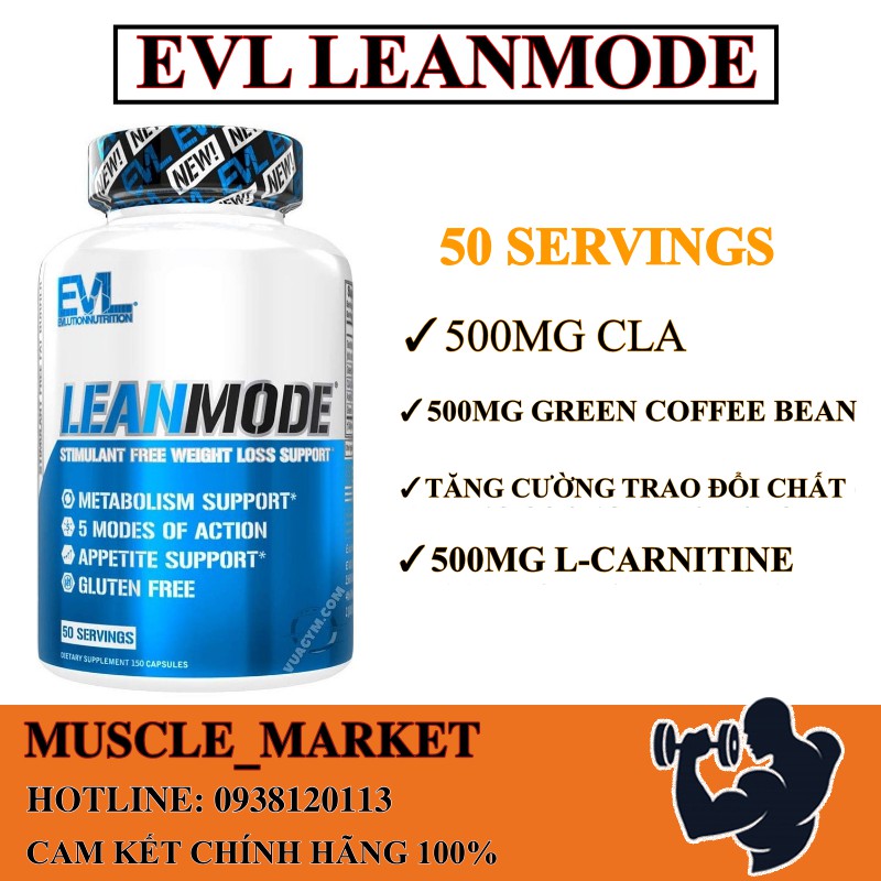 EVL LEANMODE - GIẢM MỠ KHÔNG CAFFEINE, KHÔNG MỆT NGƯỜI (150 VIÊN) 5.0