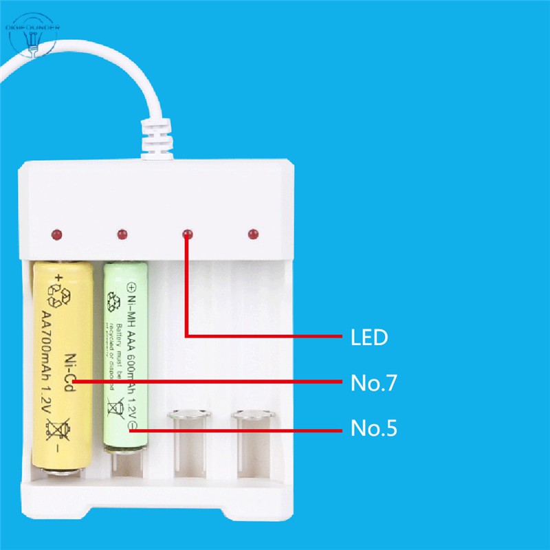 Thiết bị sạc pin 4 ngăn AAA/AA chất lượng cao