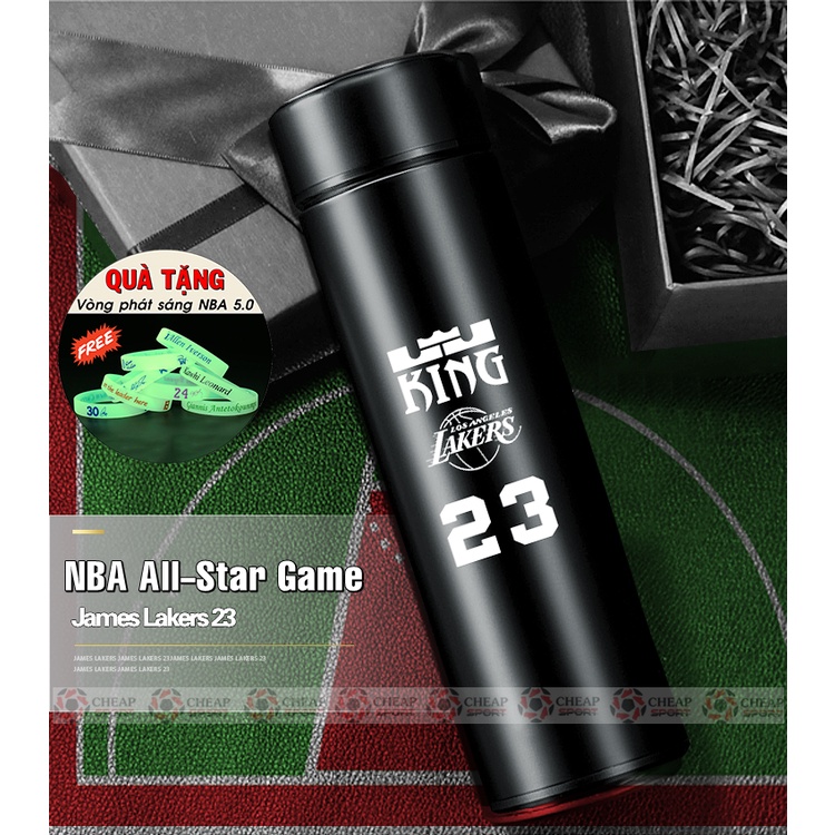 Bình Giữ Nhiệt Bóng Rổ 3.0 Chất Liệu Inox Cao Cấp An Toàn Logo Kobe Curry James Jordan Irving Harden
