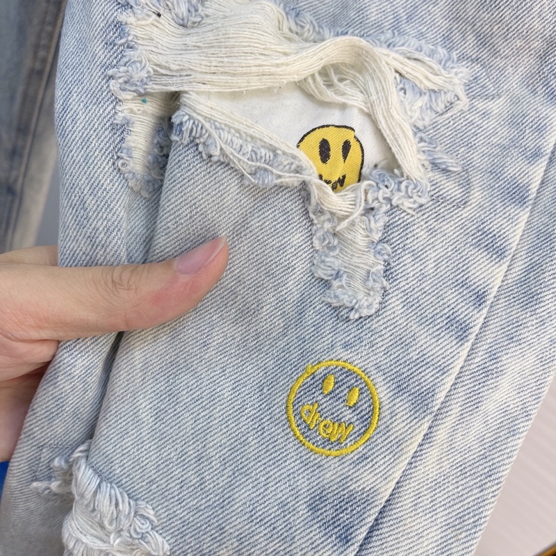 ⚡️ - Quần Denim Jeans DREW House Tapered Leg Vintage Bleach Wash, Quần jeans Drew House Justin Bieber