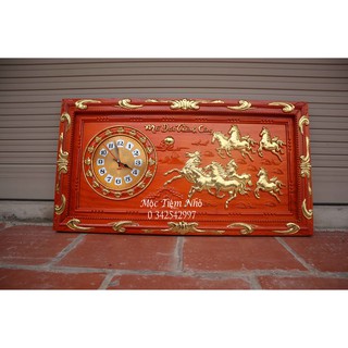 Tranh đồng hồ tranh mã đáo thành công ý nghĩa dài 85 rộng 45 dày 3