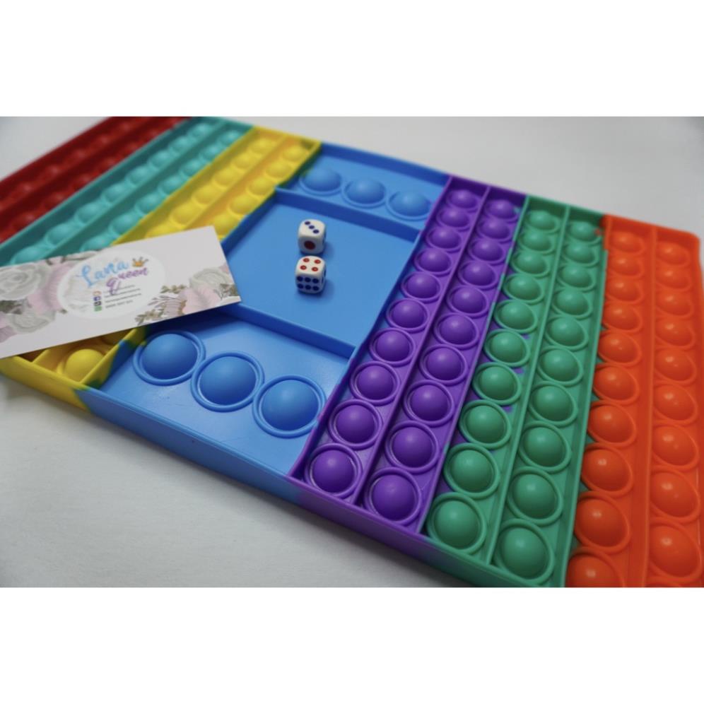 Pop It Bàn Cờ 2 Người Chơi Kèm Xúc Xắc Vui Nhộn Đồ Chơi Cho Bé Yêu