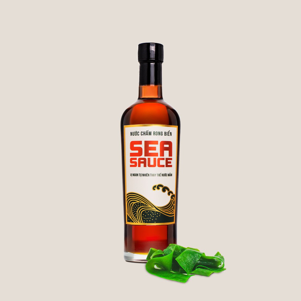 Nước chấm Rong Biển Làng Chài Xưa Sea Sauce chai thủy tinh 500ml/chai Làng Chài Xưa - Chay mặn đều dùng được