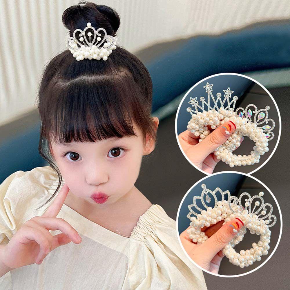 Dây Buộc Tóc Hình Vương Miện Sang Trọng Cho Bé Gái